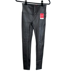 SPANX NWT Faux Leather Black Leggings
